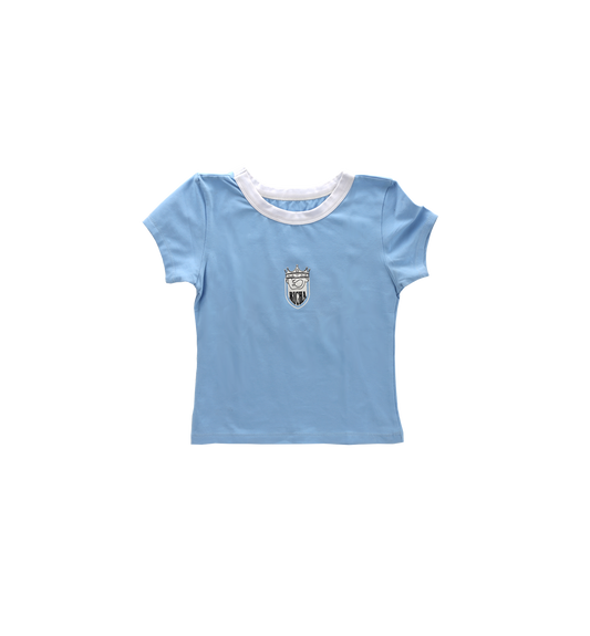 RICHA BABY TEE - BLUE/WHITE