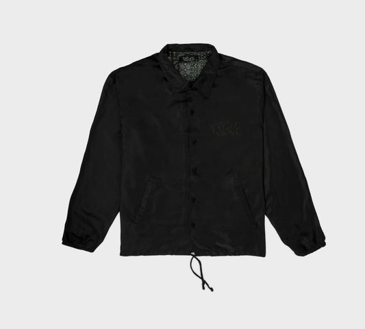 Moroccan Richa Paisley Coach Jacket- Black