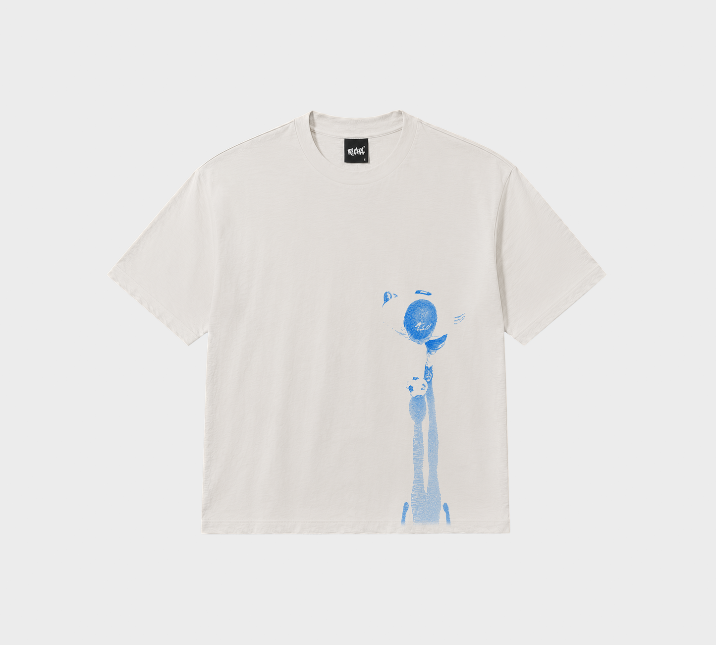 TopV Richa Tee- White/Blue
