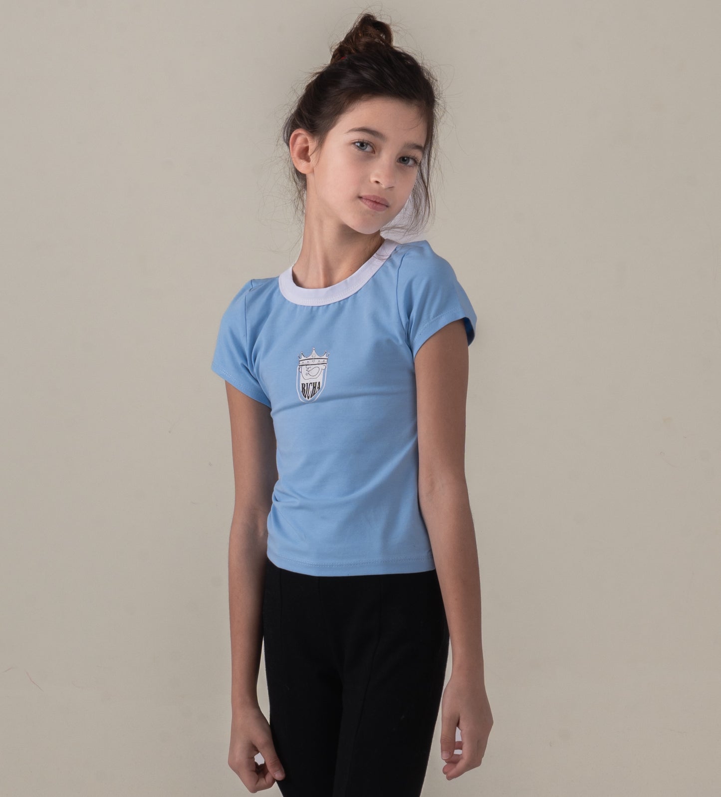 RICHA BABY TEE - BLUE/WHITE