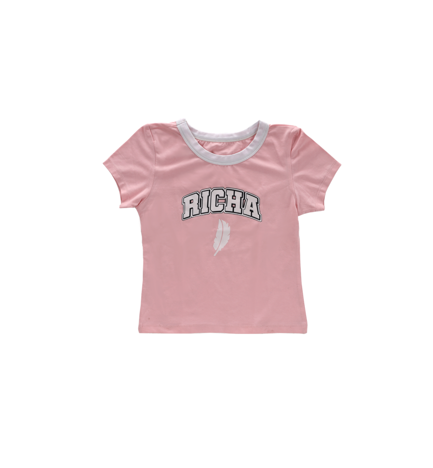 RICHA BABY TEE - PINK/WHITE