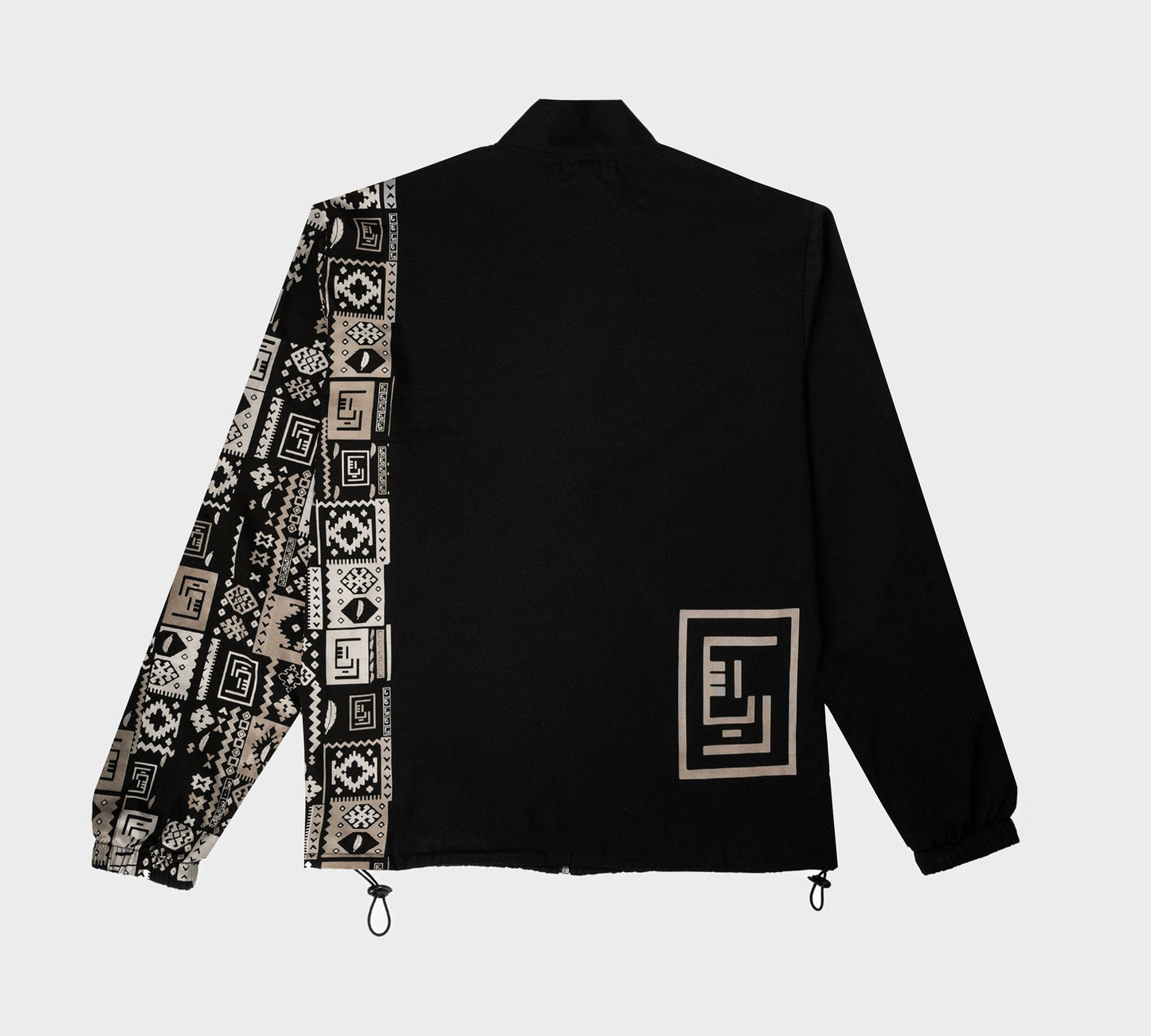 RIQSHA Tracksuit Jacket- Black/Beige