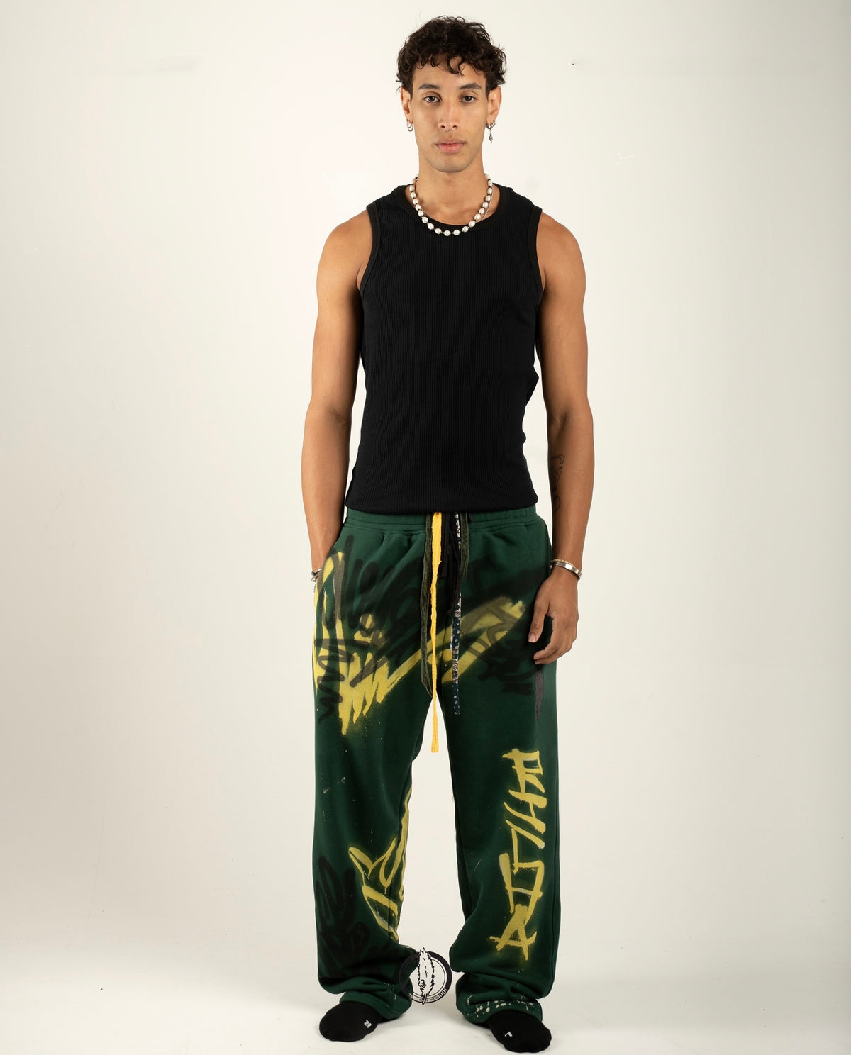 Olive Graffiti Sweatpants