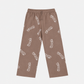 Patterned Brown Richa Sweatpants