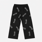 Patterned Black Richa Sweatpants