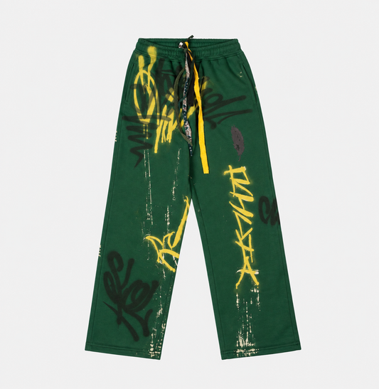 Olive Graffiti Sweatpants