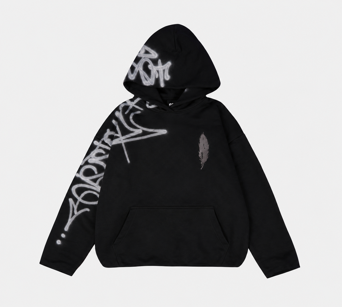 Graffiti Hoodie- Black