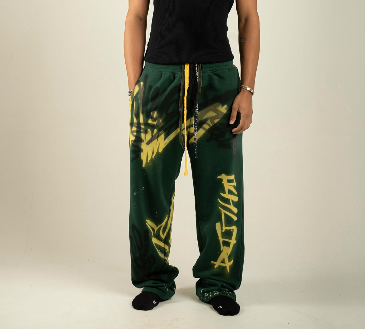 Olive Graffiti Sweatpants