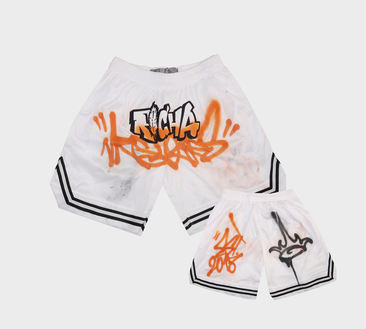 Richa X Toxik Graffiti Basketball Shorts- White