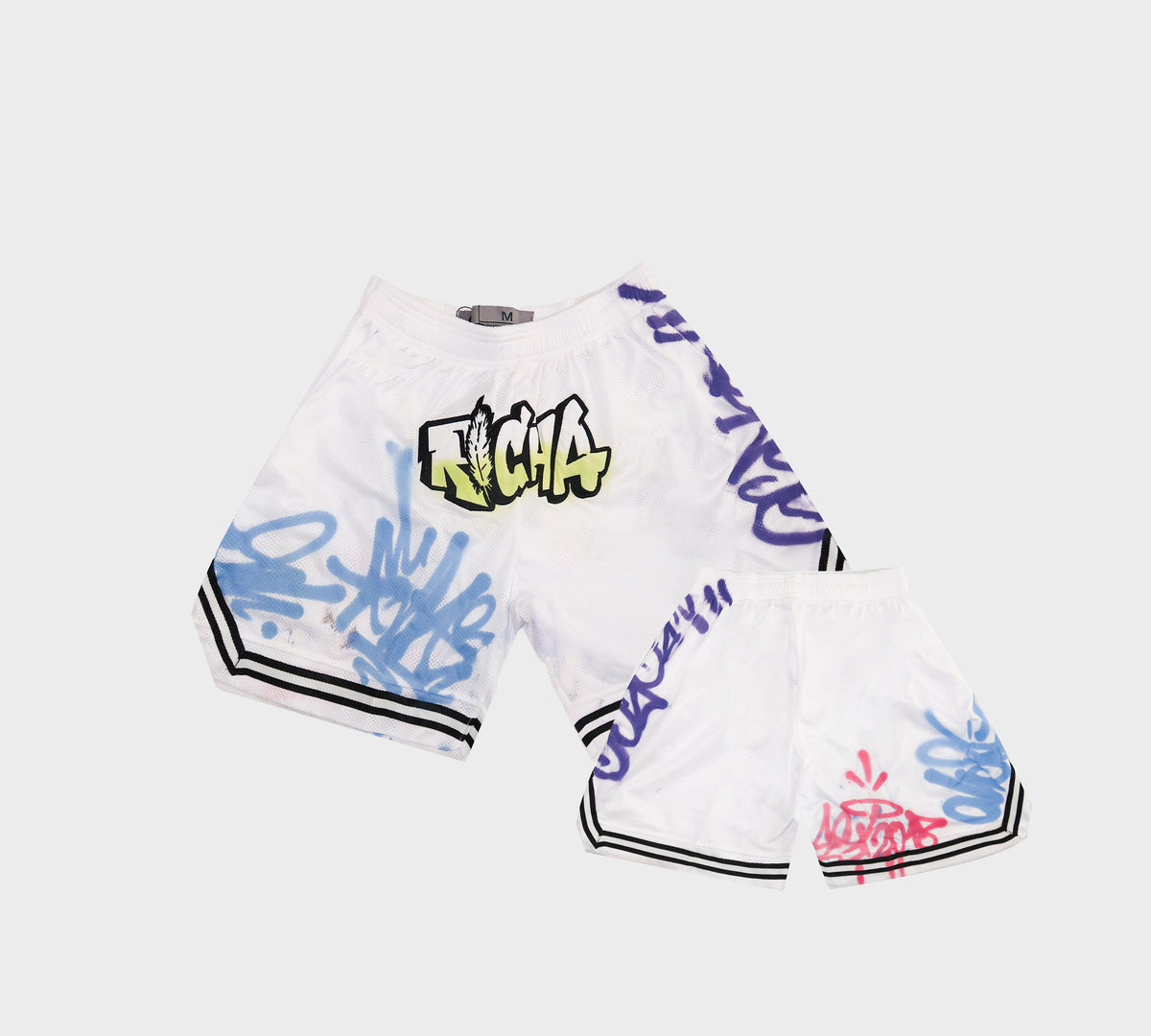 Richa X Toxik Graffiti Basketball Shorts- White